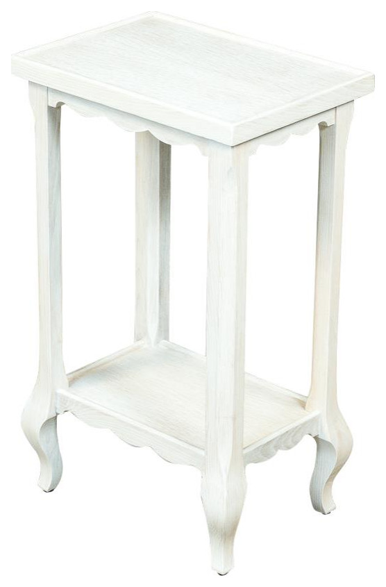 Side Table SARREID CHATEAU Traditional Antique Small White Wash   French Country   Side Tables And End Tables   by EuroLuxHome  Houzz