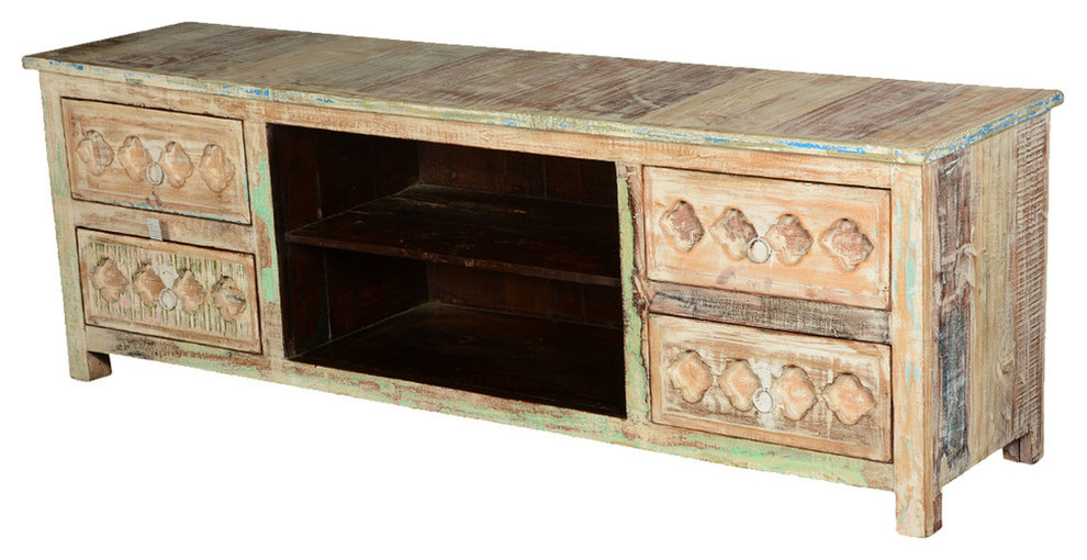 Country Diamonds Reclaimed Wood Rustic TV Console Media Cabinet   Farmhouse   Entertainment Centers And Tv Stands   by Sierra Living Concepts Inc  Houzz