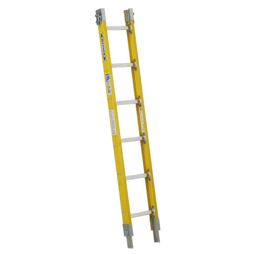 Werner 6 ft. Fiberglass Parallel Sectional Ladder with 250 lb. Load Capacity Type I Duty Rating S7706-1