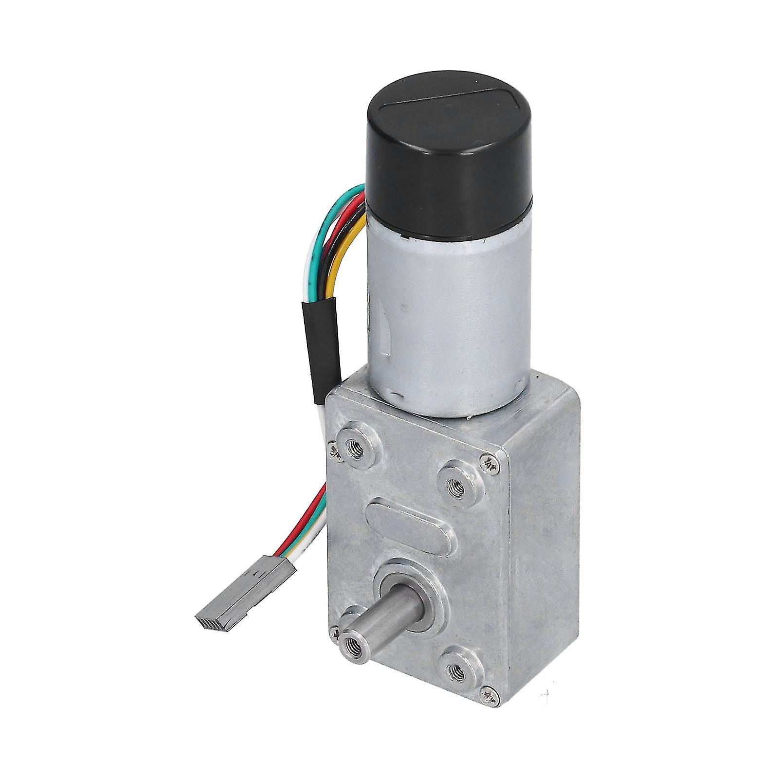 JGY‑370 Encoder Reduction Motor Full Metal Worm Gear Motor with Self Locking Single Shaft DC 24V10RPM