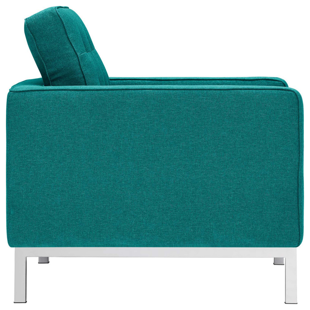 Aaliyah Teal Upholstered Fabric Armchair   Modern   Armchairs And Accent Chairs   by Rustic Home Furniture Deco  Houzz