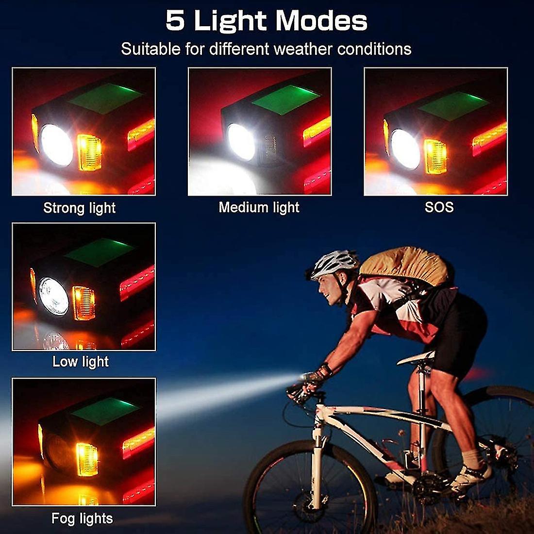 Led Bike Light Set With Bike Computer Rechargeable Bike Lights