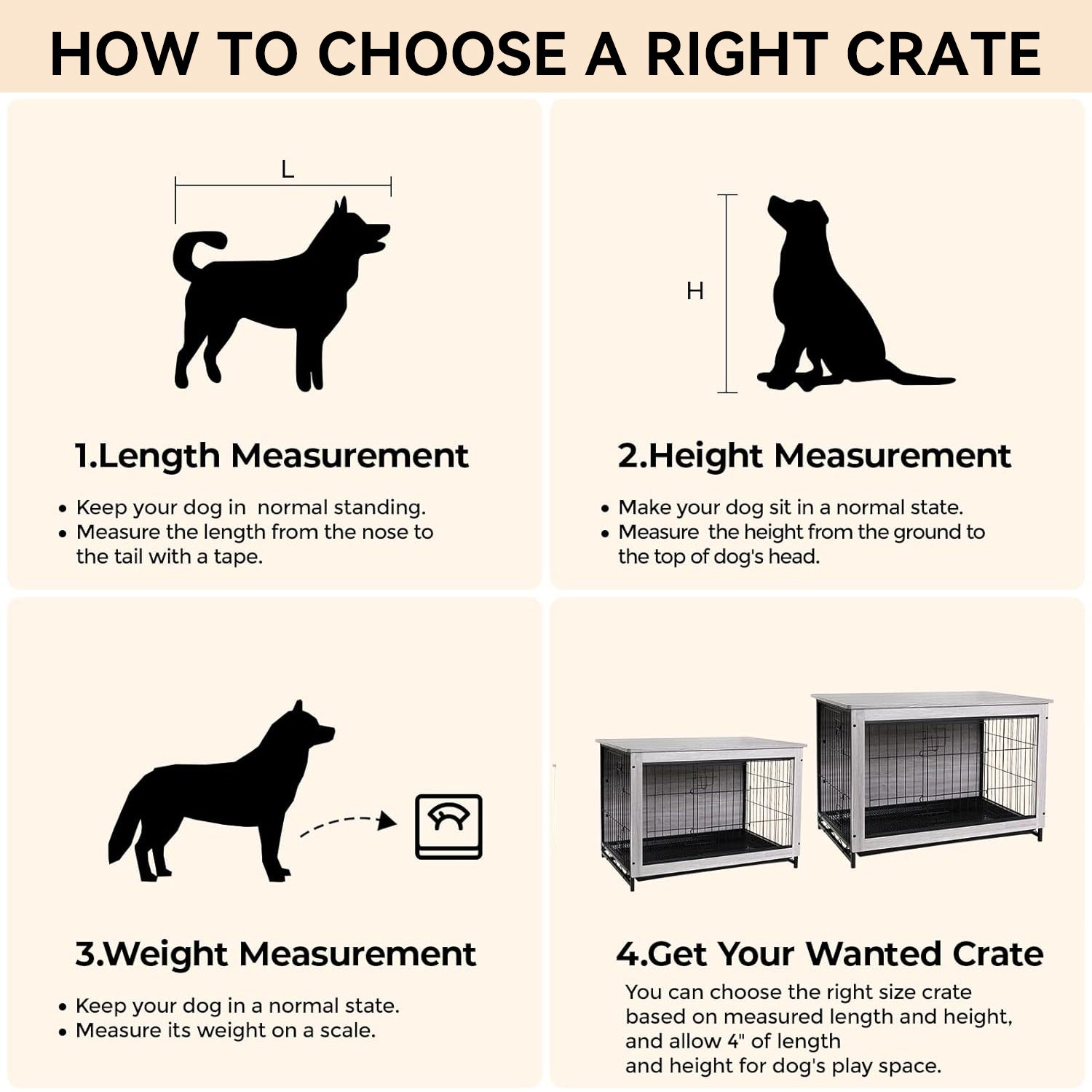 Dog Crate Furniture 29-inch Side End Table, Dog Cage with Pull-Out Removable Tray for Small Pets