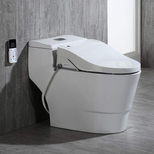 WOODBRIDGE Elongated One Piece Advanced Bidet,Smart Toilet Seat with Temperature Controlled Wash Functions and Air Dryer T0737