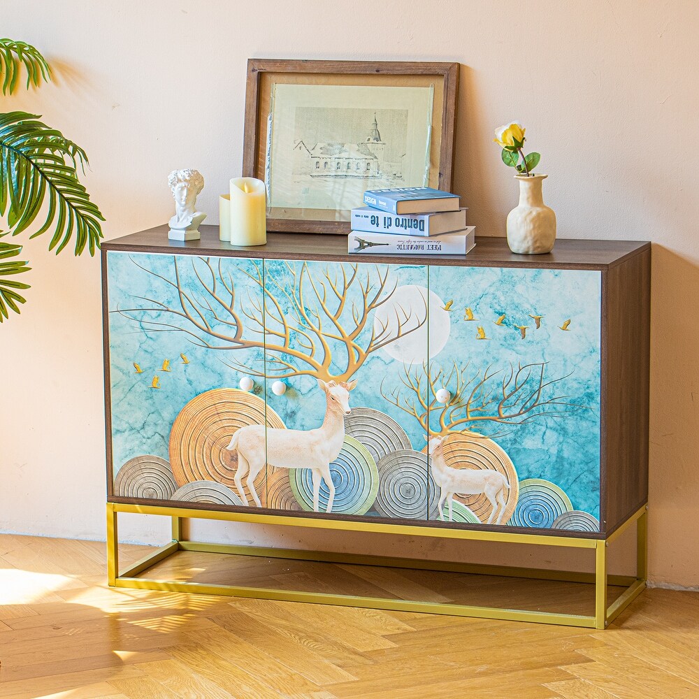 Sideboard Storage Cabinet with 3 Doors and shelves