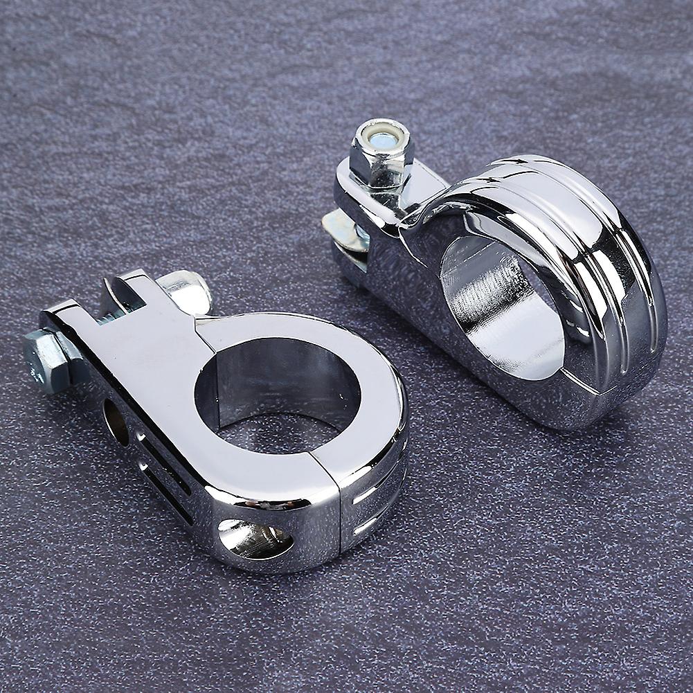 32mm/1.25in Motorcycle Foot Rest Footpeg Mounting P-clamp Bracket Fit For Hondaelectroplate