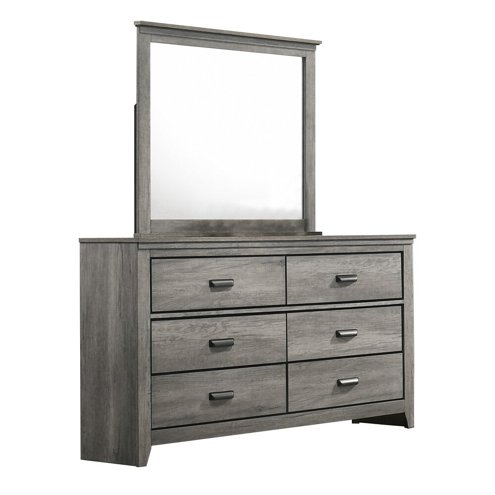 Edyth 3 Piece Gray Platform Bedroom Set