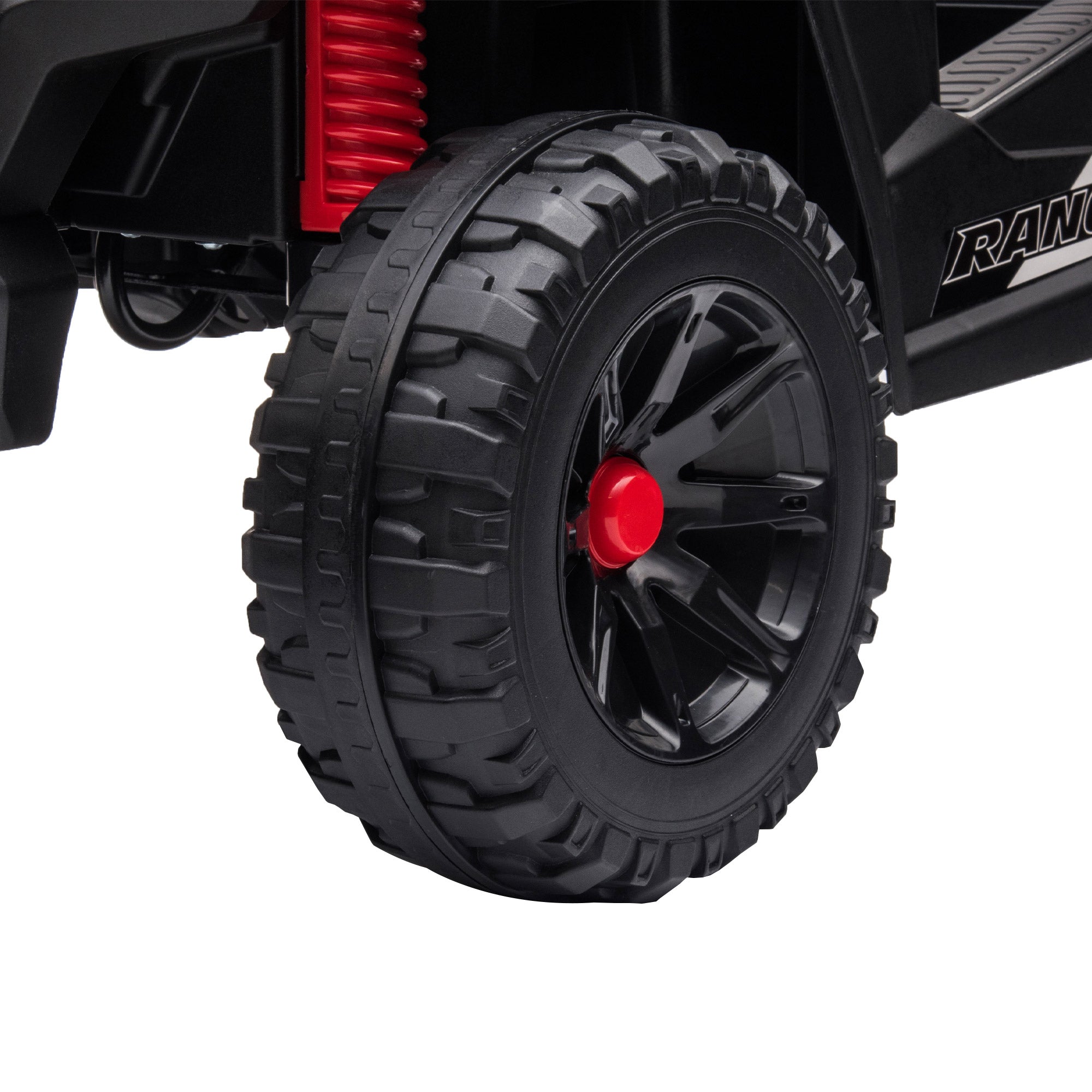 12V Atv Ride Ons for Boys, Electric Off-Road UTV with Front LED Lights and Horn, Kids UTV for 3-6 Years Girls Boys-Red