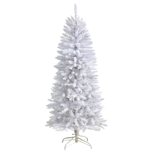 5' Slim White Artificial Christmas Tree with 491 Bendable Branches