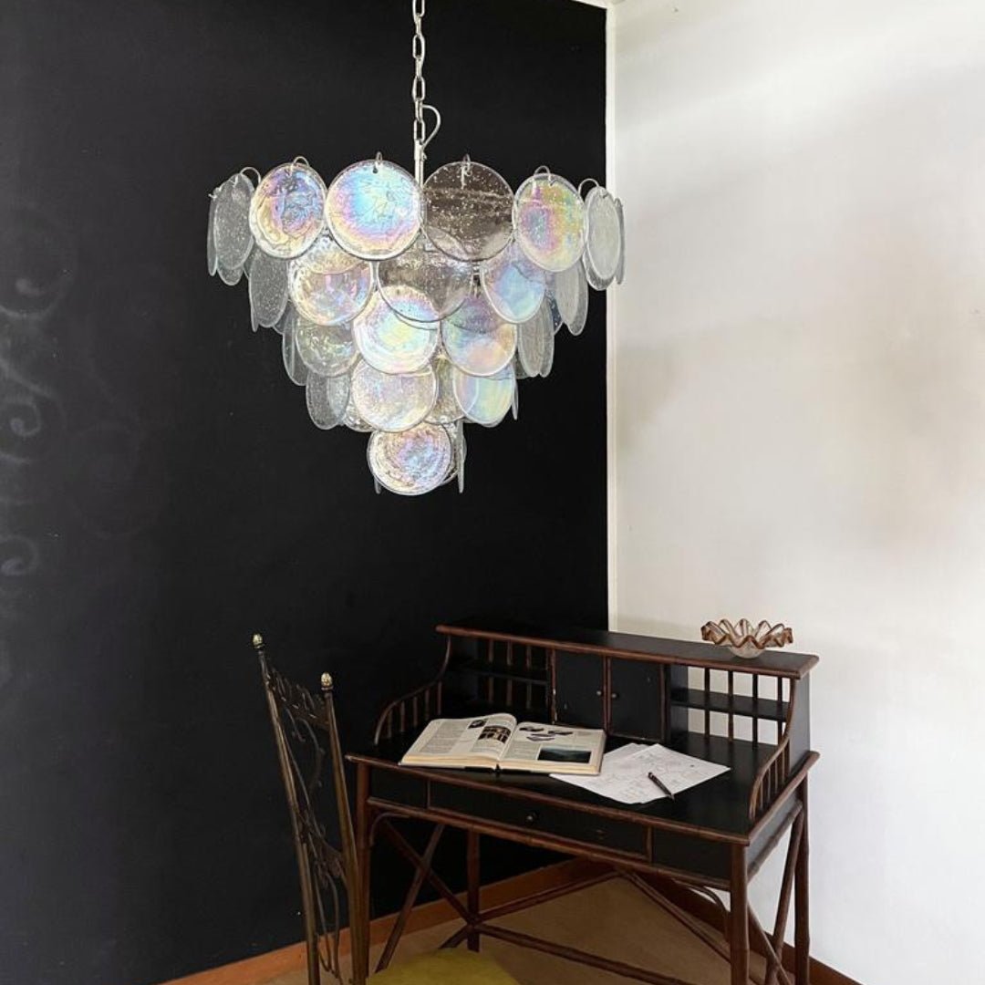 Murano Disc Iridescent Chandelier