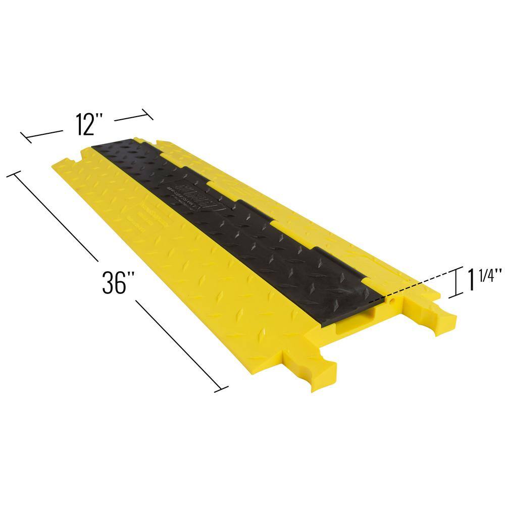 Guardian 1-Channel Polyurethane Cable Protector Ramp for .75 in. Dia Cables CP-1P-16