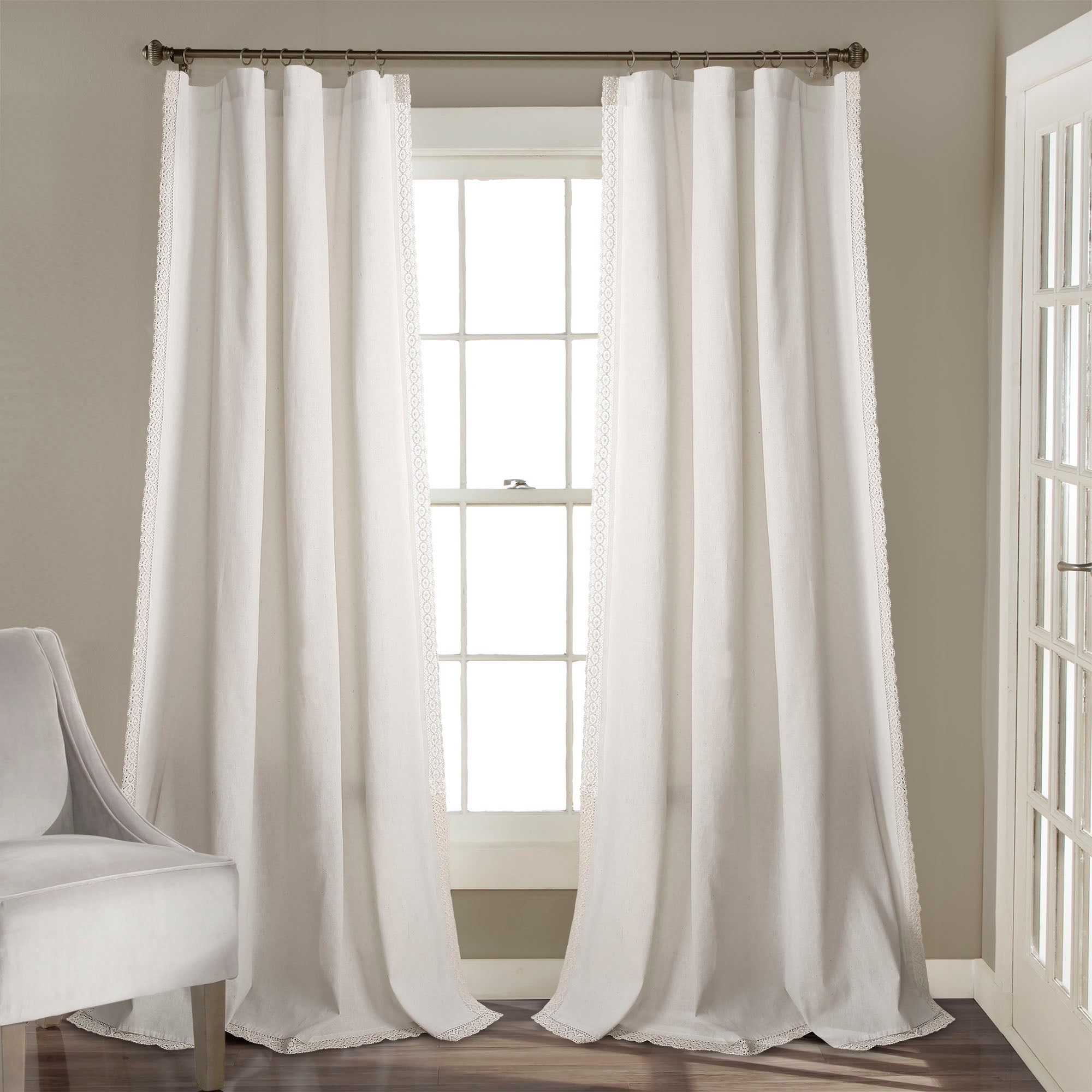 Rosalie Faux Linen Window Panel Set