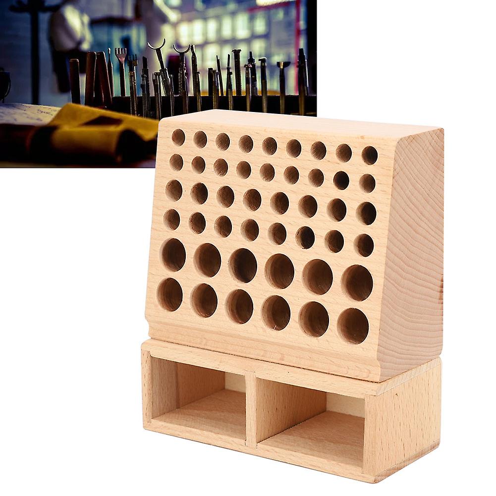 48 Holes Storage Rack Leather Craft Tool Holder Box Leather Diy Tool Holder Case <br>48 Holes Rack