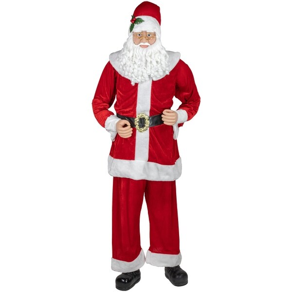 72 LifeSize Plush Santa Claus Standing or Sitting Christmas Figure