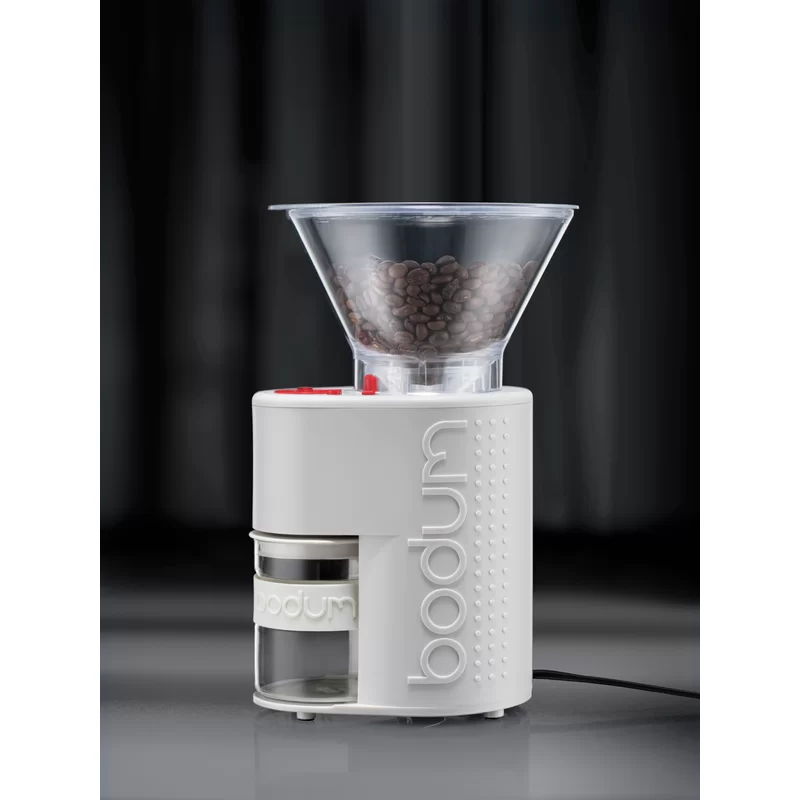 bodum Bistro Burr Coffee Grinder， 1 EA， White