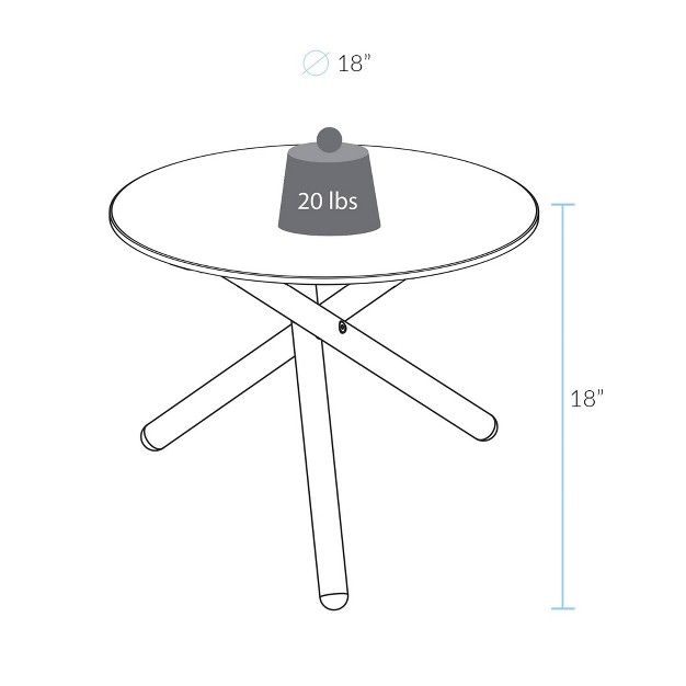 Contemporary Crossed Leg End Table Mocha black Flora Home