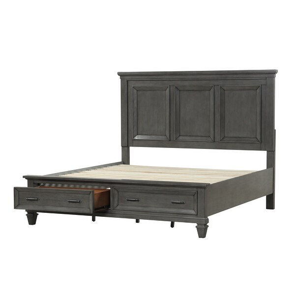 Hamilton King 4 PC Bedroom Set in Gray - - 37985091