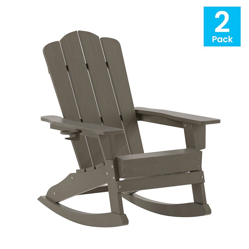 Taylor and Logan Nellis Indoor / Outdoor 2-piece Adirondack Rocking Chair Set