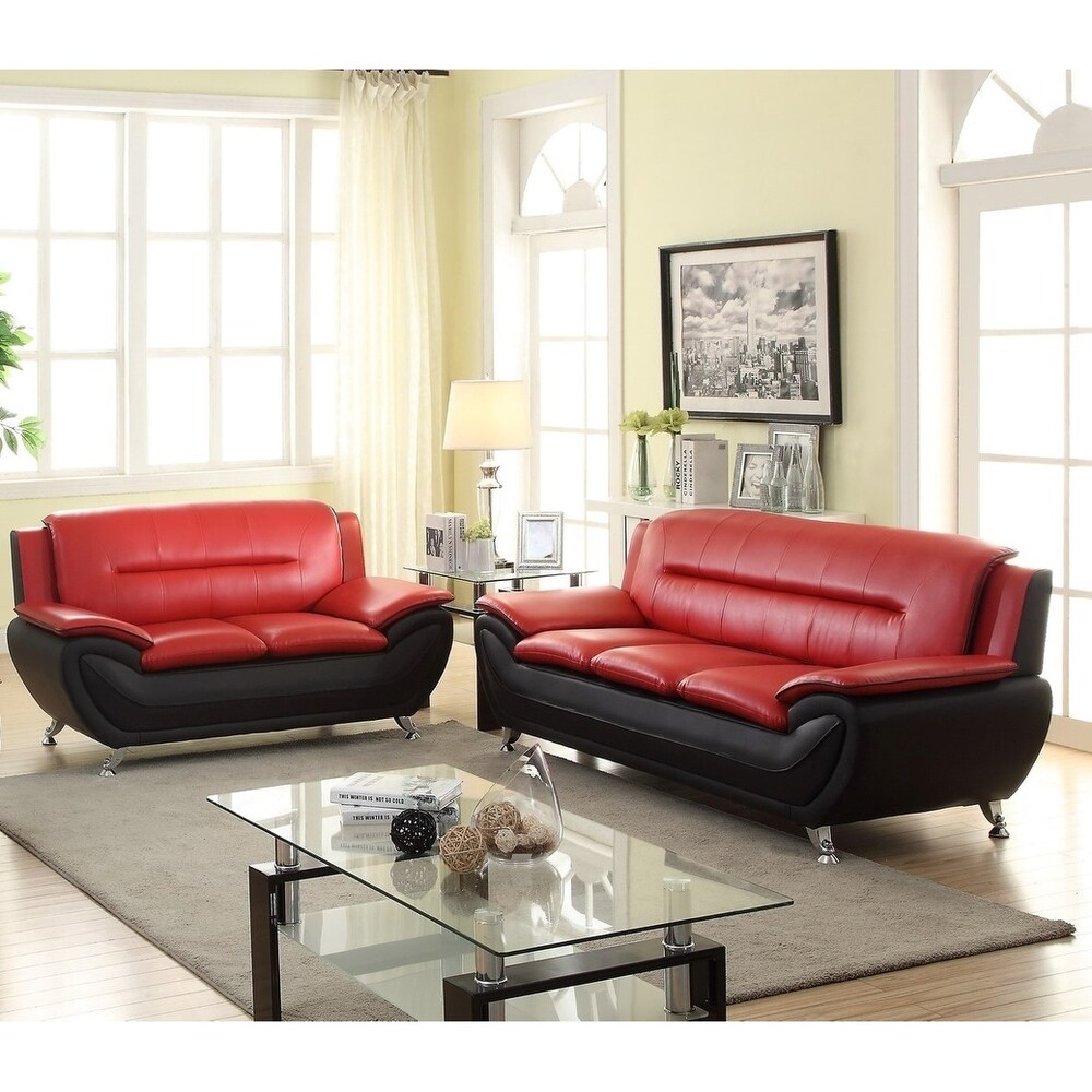 Judson Faux leather 2pc Living room Set