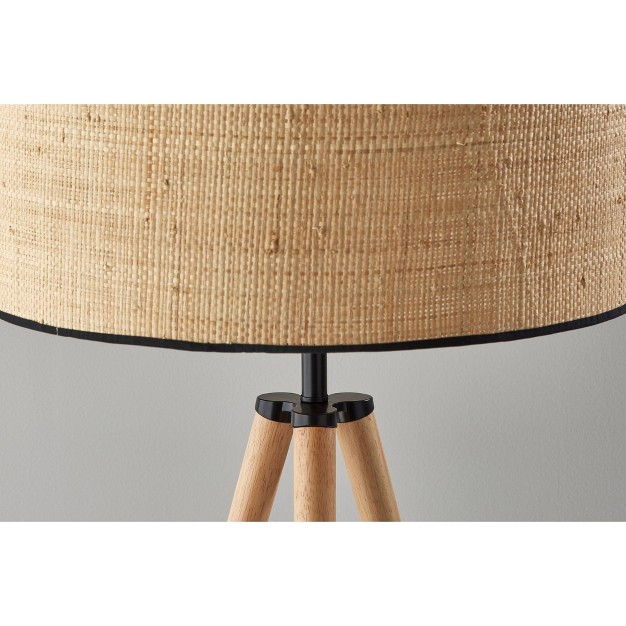 Jackson Floor Lamp Natural Wood Adesso