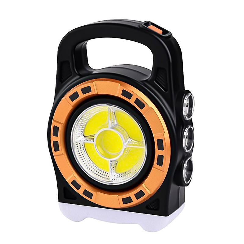 Solar Powered Led Flashlight， Rechargeable Work Light， Waterproof Searchlight， Outdoor Spotlight For Camping Hiking Fishing Etc