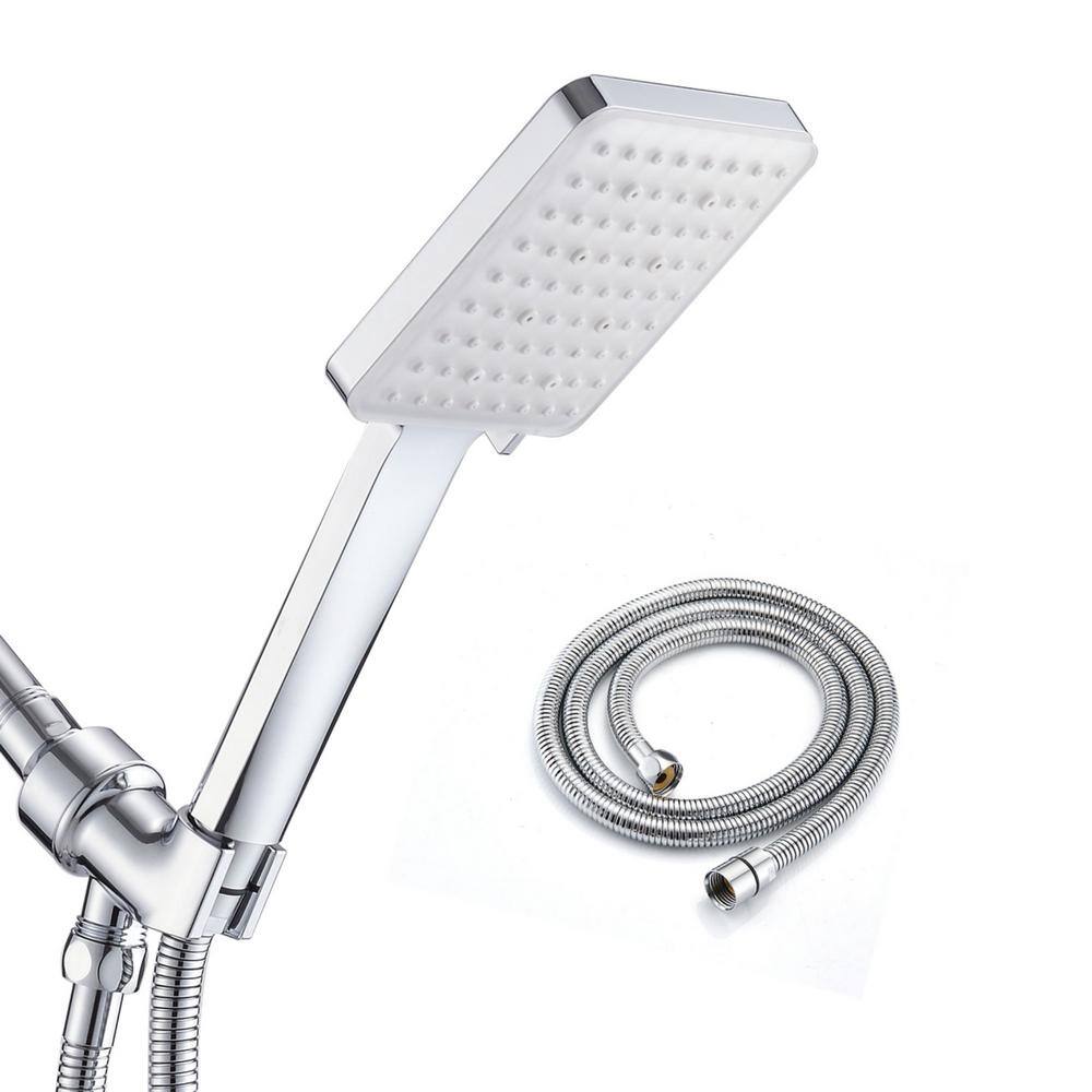 Aurora Decor ACA 6-Spray Patterns with 1.8 GPM 4 in. Wall Mount Handheld Shower Head in Chrome SFSLHD2B06CH