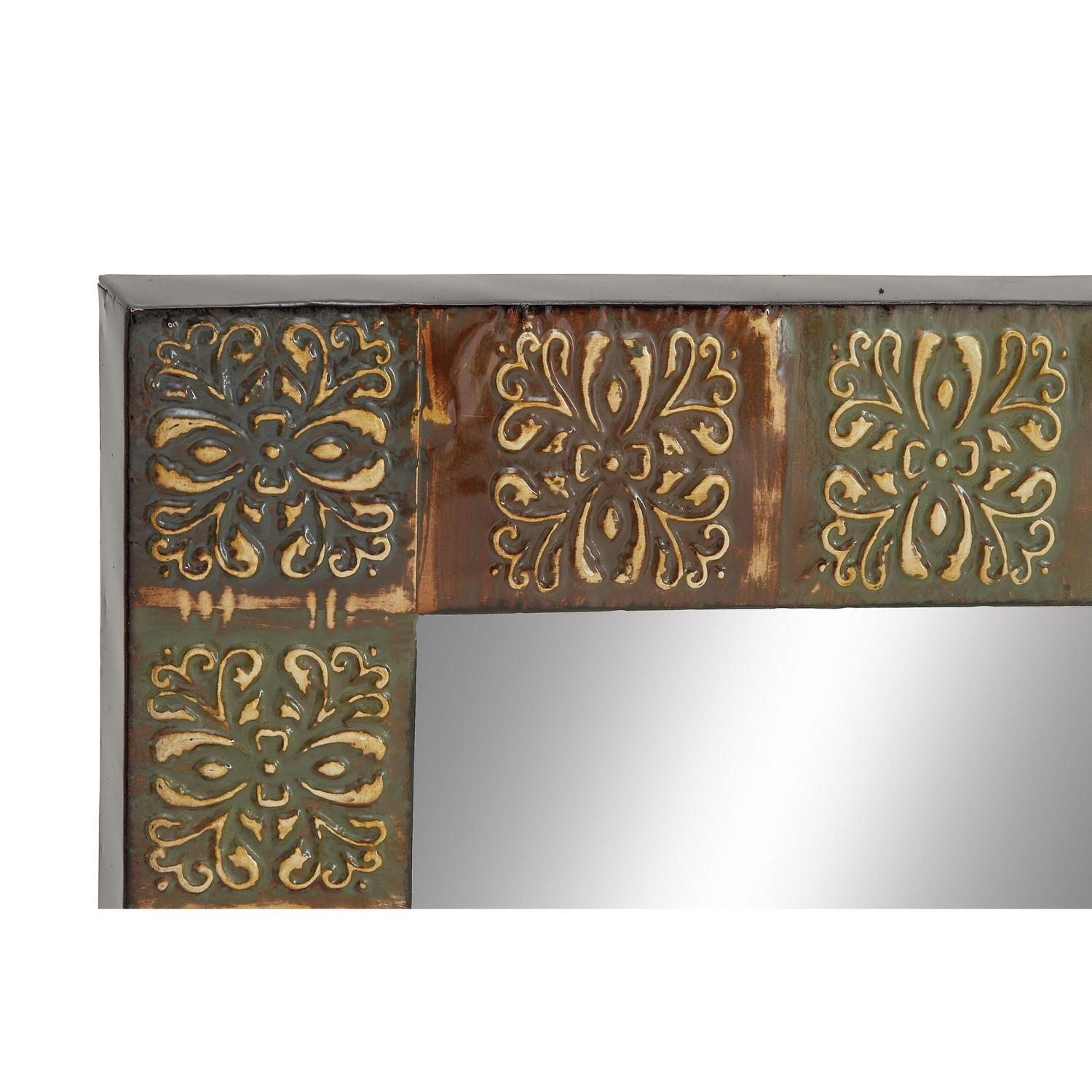 DecMode Multi Colored Metal Traditional Wall Mirror  Crowdfused