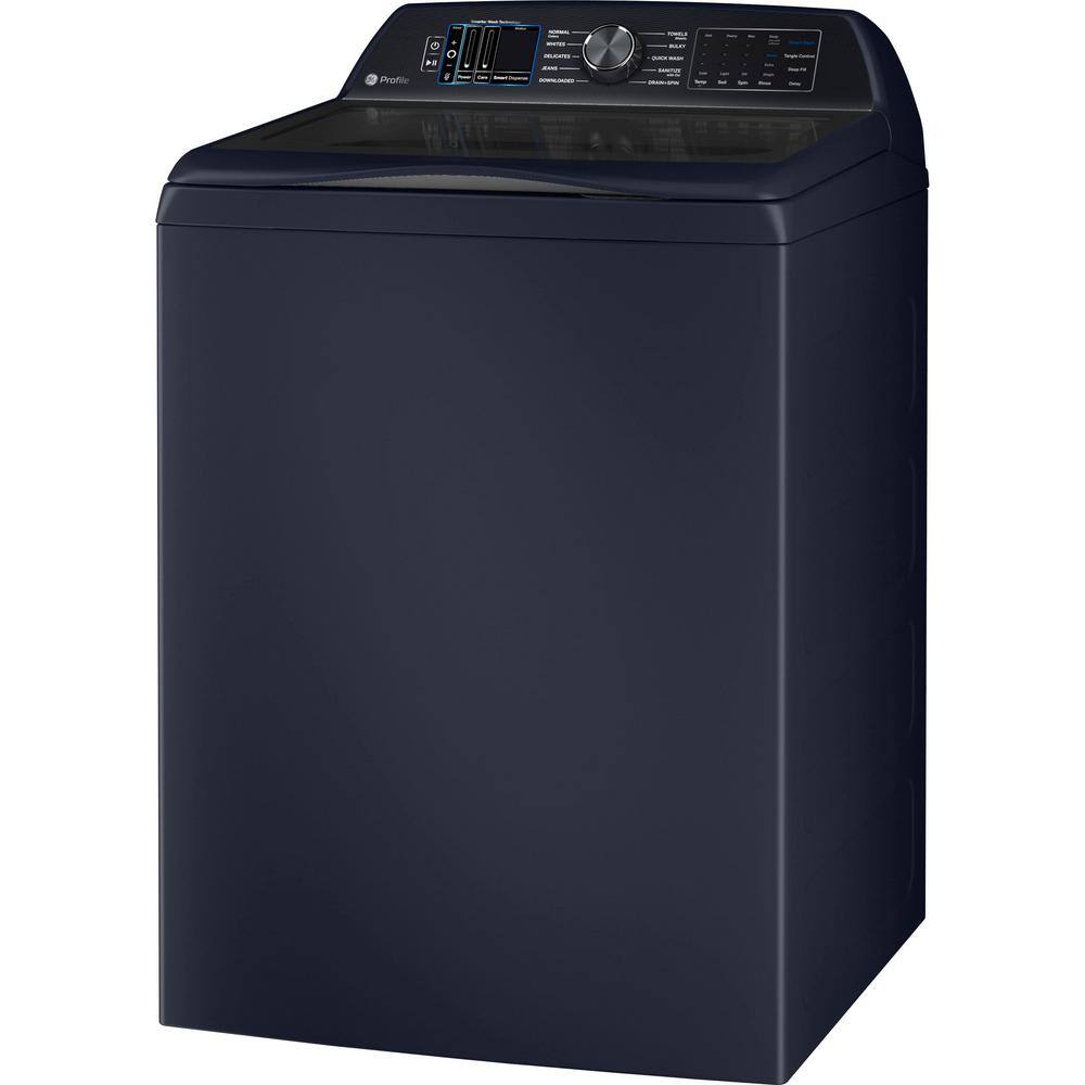 GE Profile Profile 5.4 cu. ft. High-Efficiency Smart Top Load Washer with Built-in Alexa Voice Assistant in Sapphire Blue PTW900BPTRS