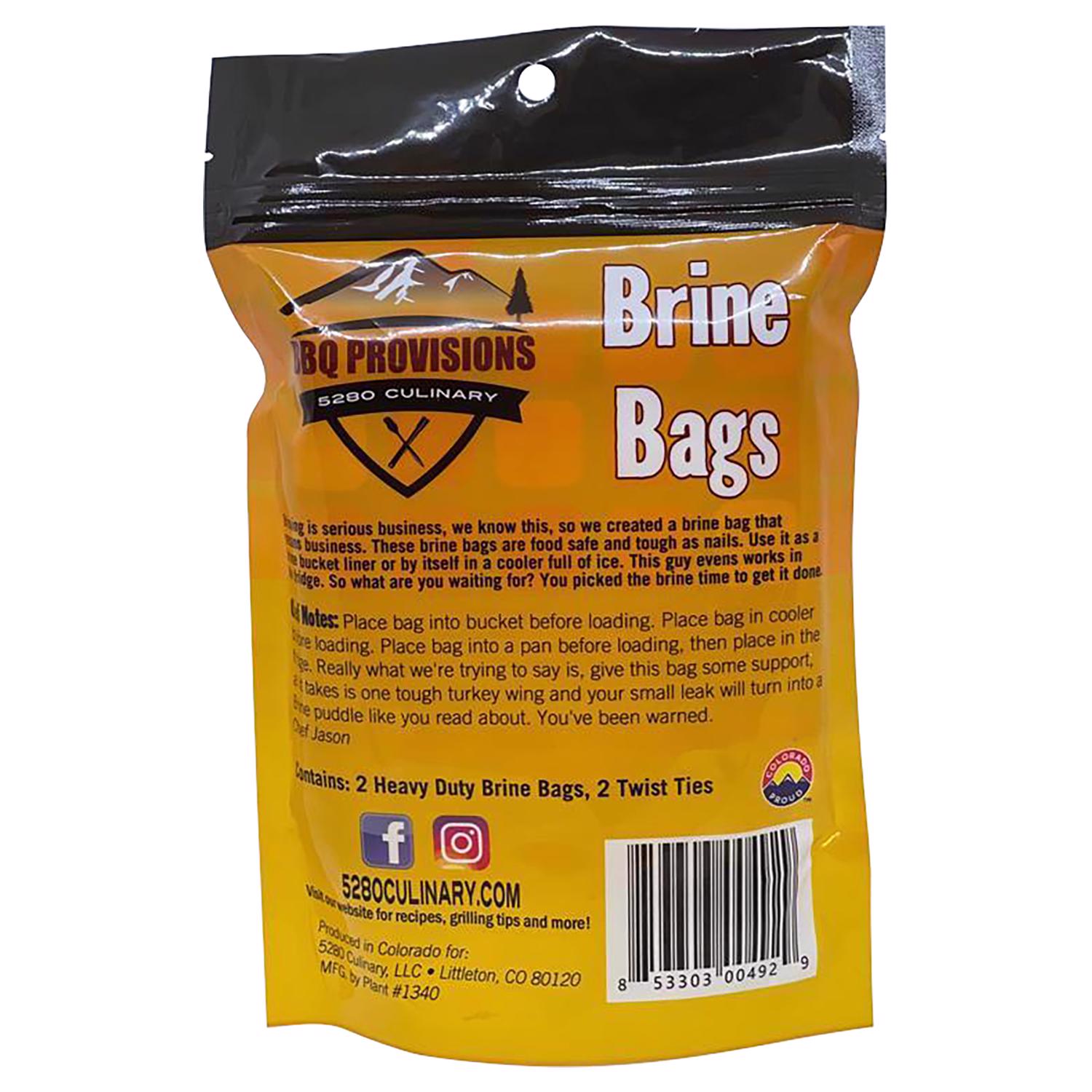 5280 Culinary BBQ Provisions Clear HPPE Brine Bag 3 gal