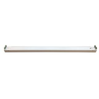 HALCO LIGHTING TECHNOLOGIES 48 in. 50-Watt Max T8 LED Ready White Linear Strip Light Fixture (1-Pack) LRS4-2L-T8DE 90511