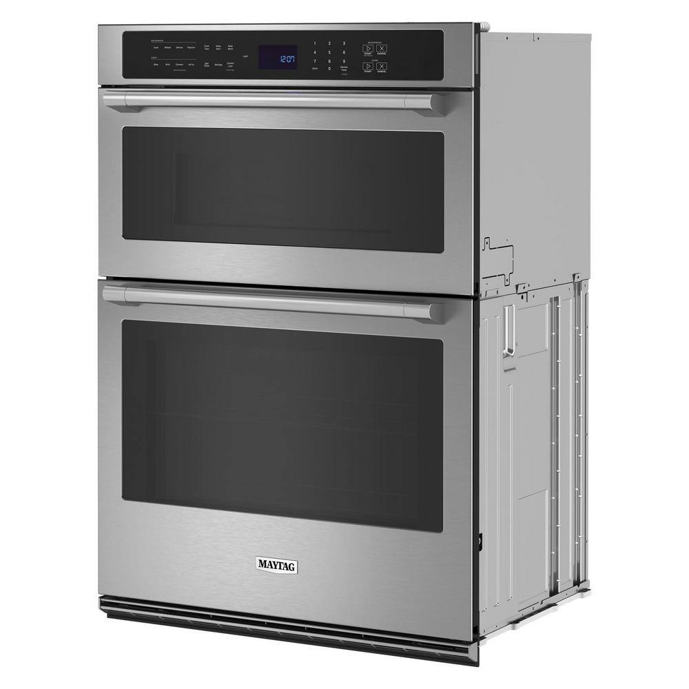 Maytag 30 in. Electric Wall Oven  Microwave Combo in. Fingerprint Resistant Stainless Steel with Convection and Air Fry MOEC6030LZ