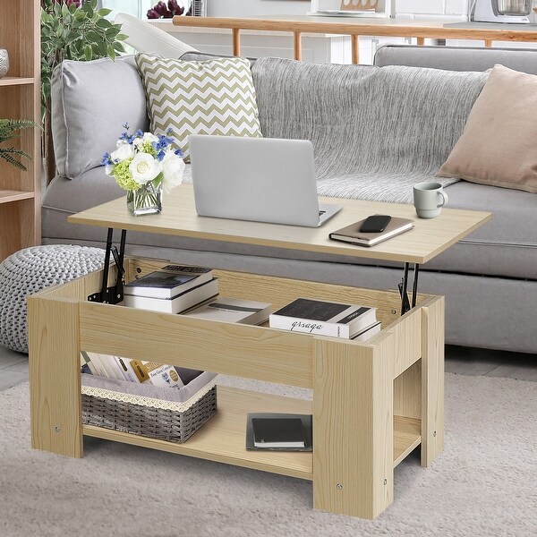 Costway Lift Top Coffee Table Modern Accent Table w/Hidden Storage - See Details