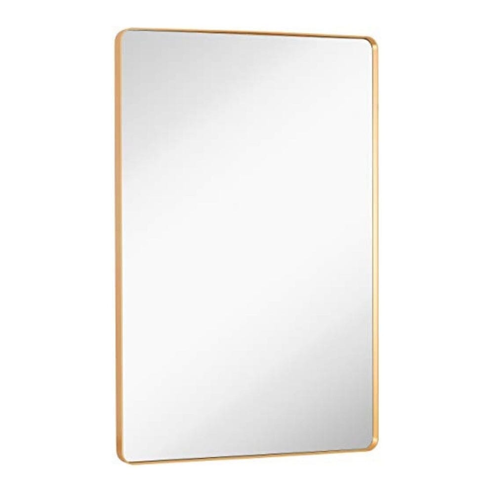 Gold Mirror Bathroom Mirrors for Wall Rounded Corner 24