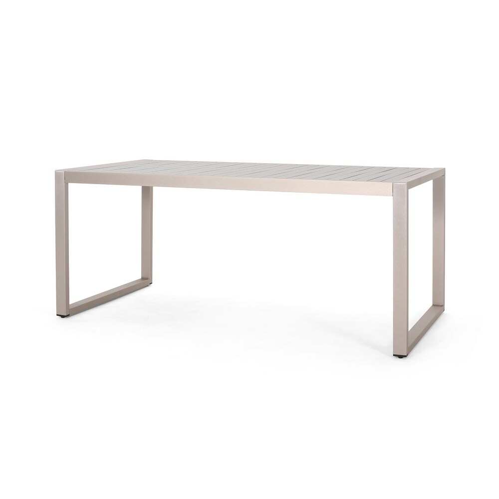 Navan Modern Aluminum Outdoor Dining Table by Christopher Knight Home   70.00\