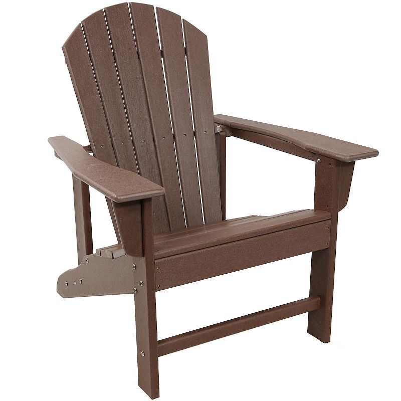 Sunnydaze All-Weather， Upright， Raised Outdoor Adirondack Chair