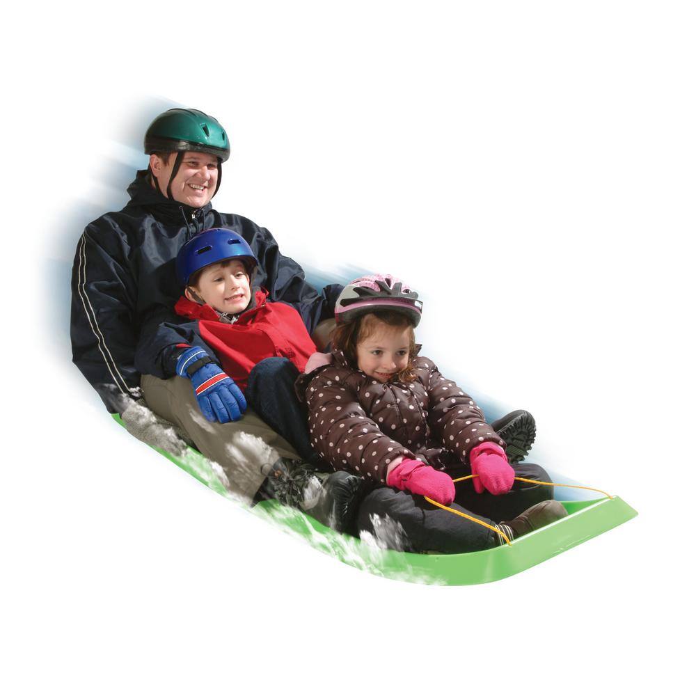 Emsco ESP Series 66 in. Family Fun 4-Rider Toboggan Sled in Lime Green 2946