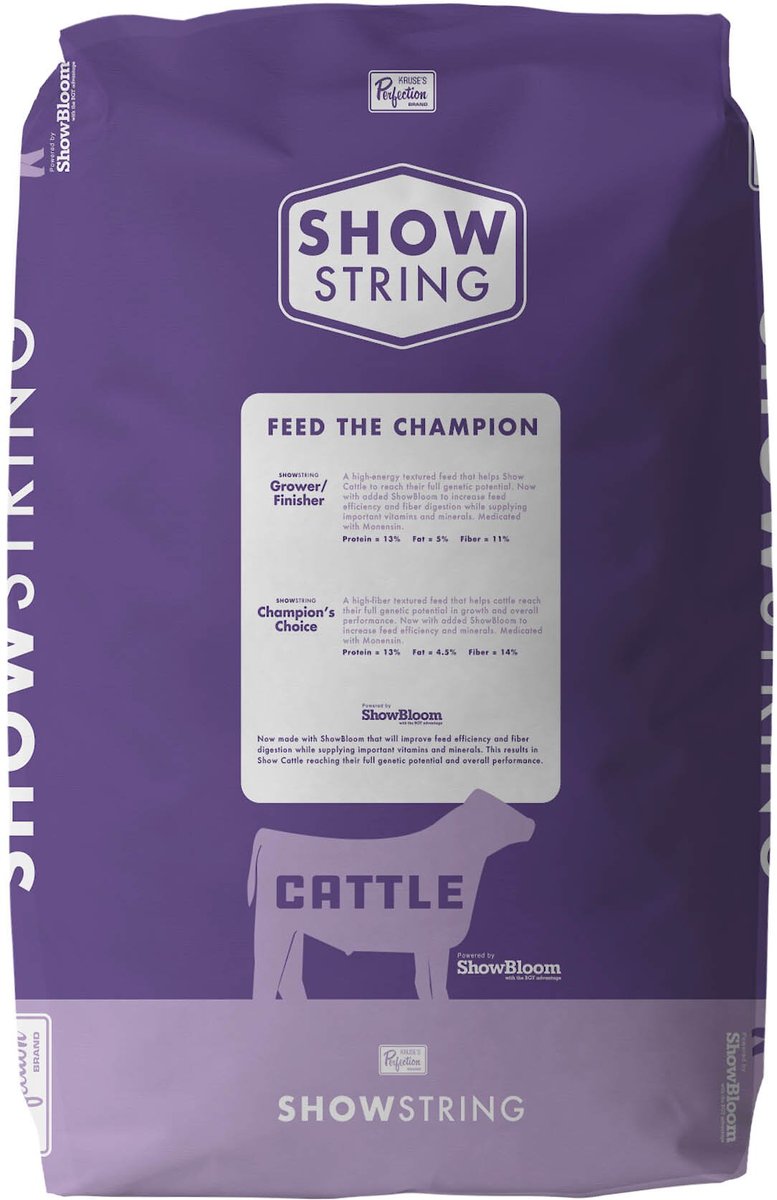 Show String Show Feed Champions Choice Beef Ration Cattle Food， 50-lb bag