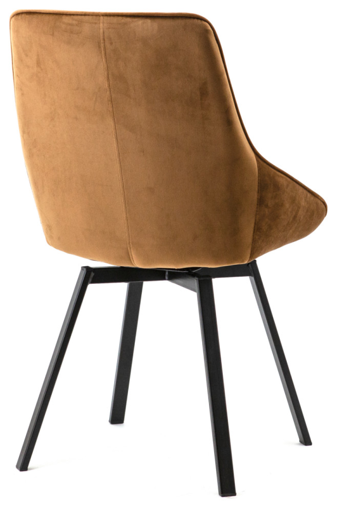 Brown Velvet Dining Chairs (2)  By Boo Beau   Midcentury   Dining Chairs   by Oroa   Distinctive Furniture  Houzz