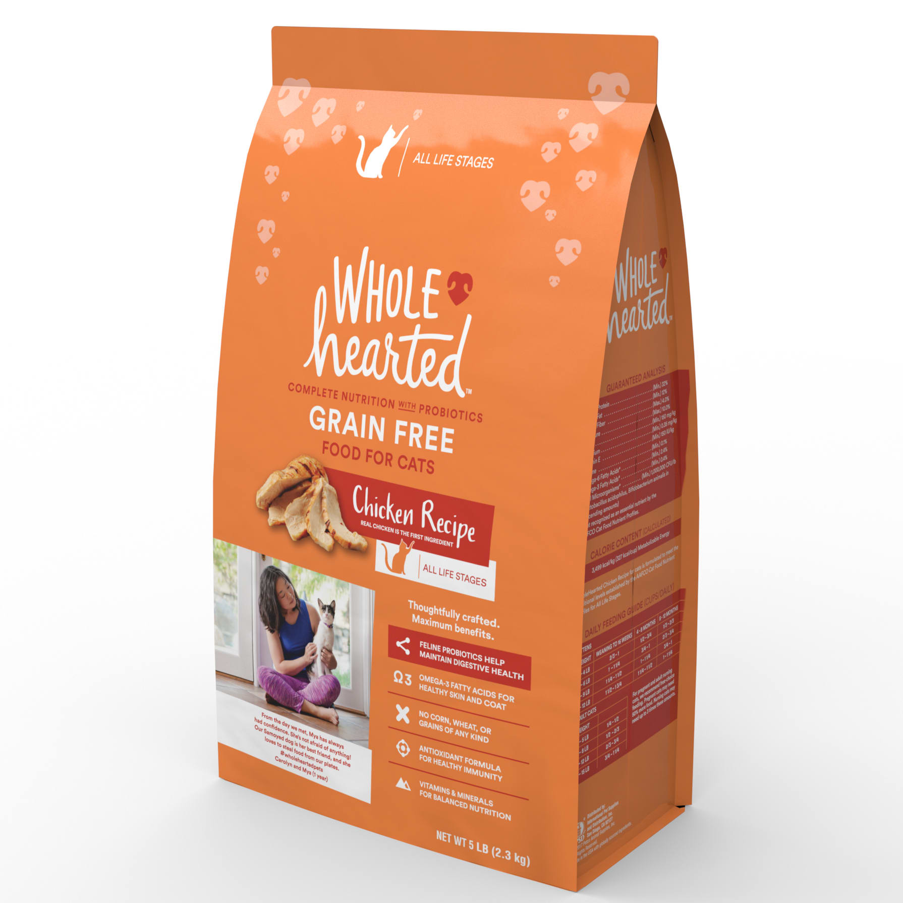 WholeHearted Grain Free Chicken Formula Dry Cat Food， 12 lbs.