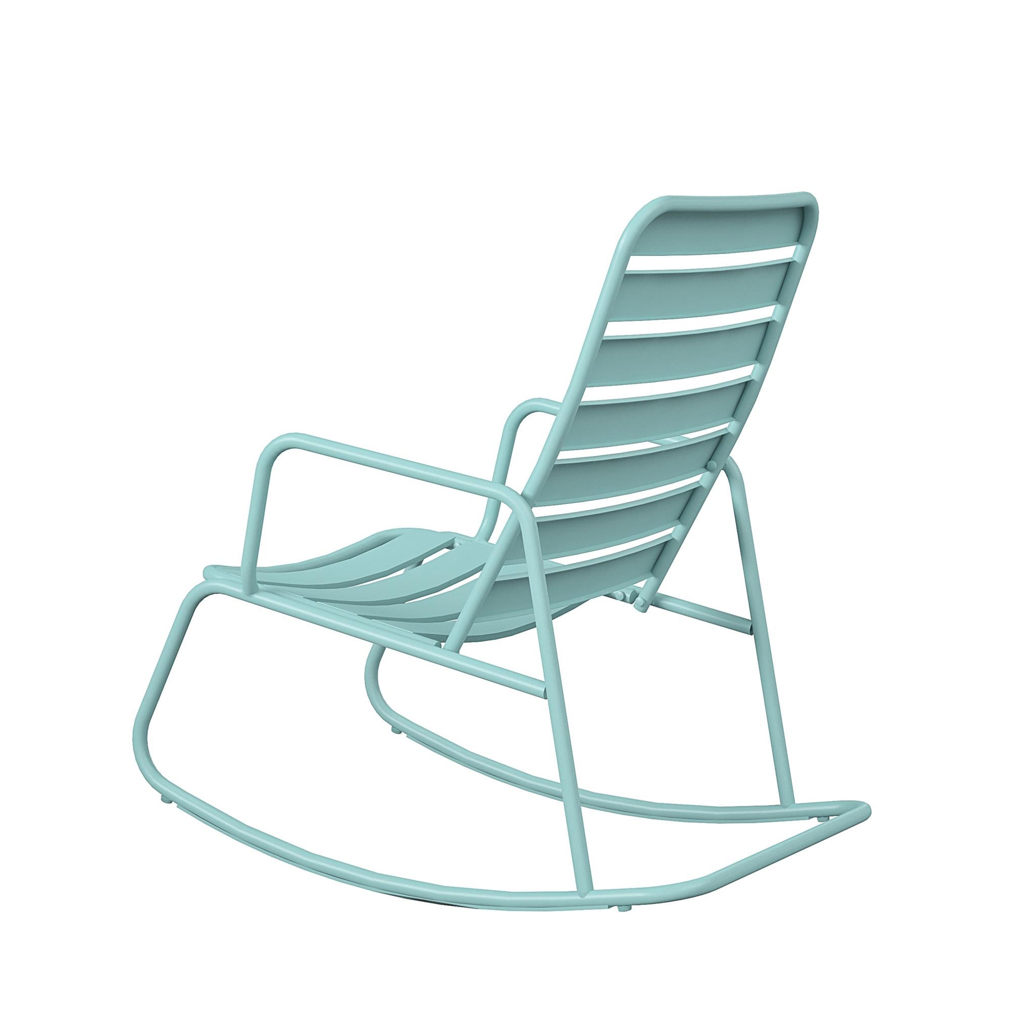 Novogratz Poolside Gossip, Roberta Outdoor/Indoor Rocking Chair, Aqua Haze