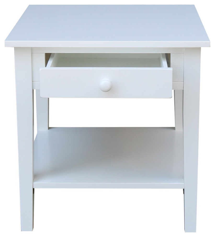 Classic End Table  Hardwood Frame  ampDrawer With Round Knobs   Transitional   Side Tables And End Tables   by Decor Love  Houzz