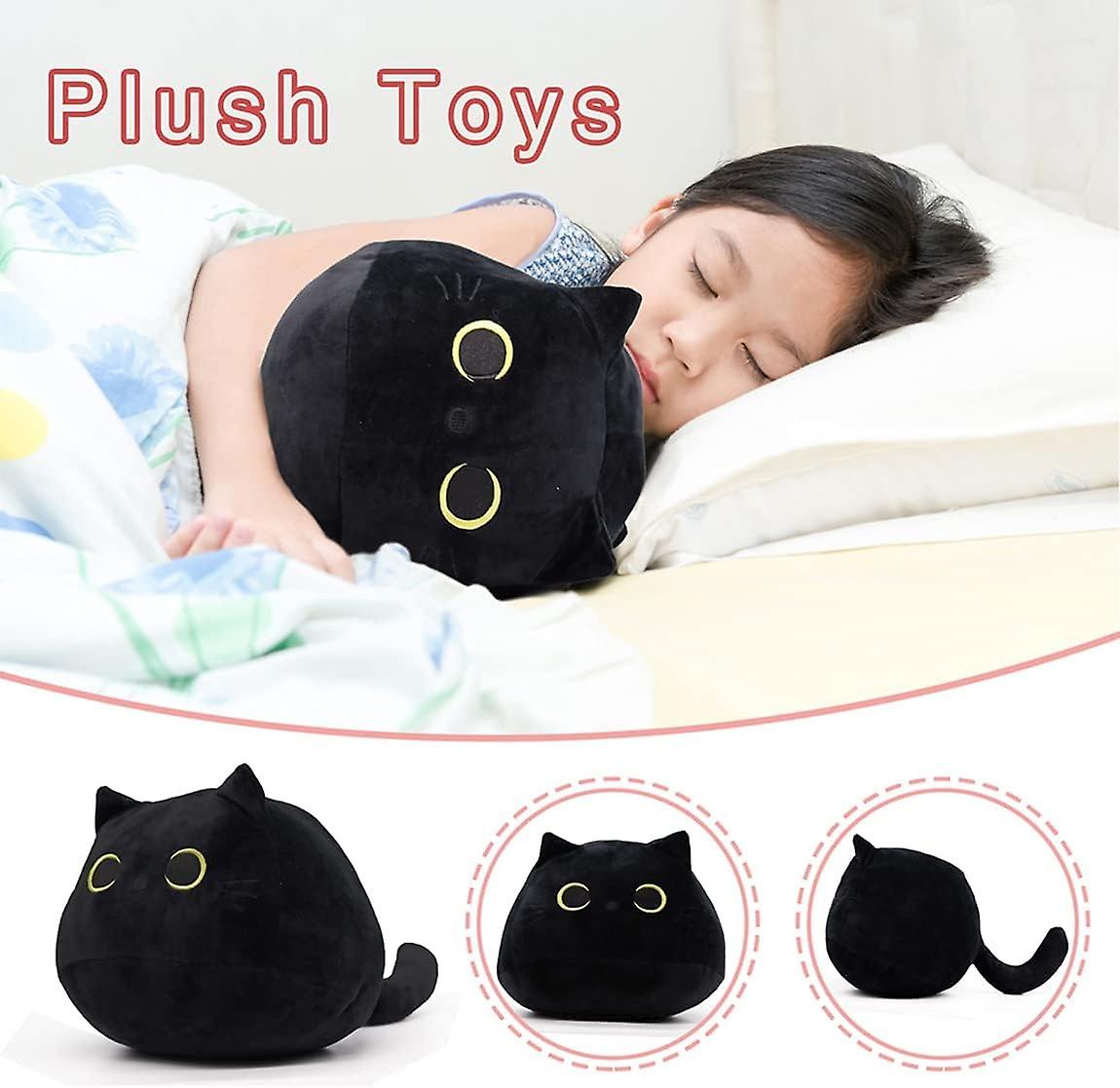 Black Cat Plush Toy 16'' Black Cat Pillow，soft Plush Doll Cat Plushie Cat Pillow，stuffed Animal Soft Plush Pillow Baby Plush Toys Cat Shape Design Sof