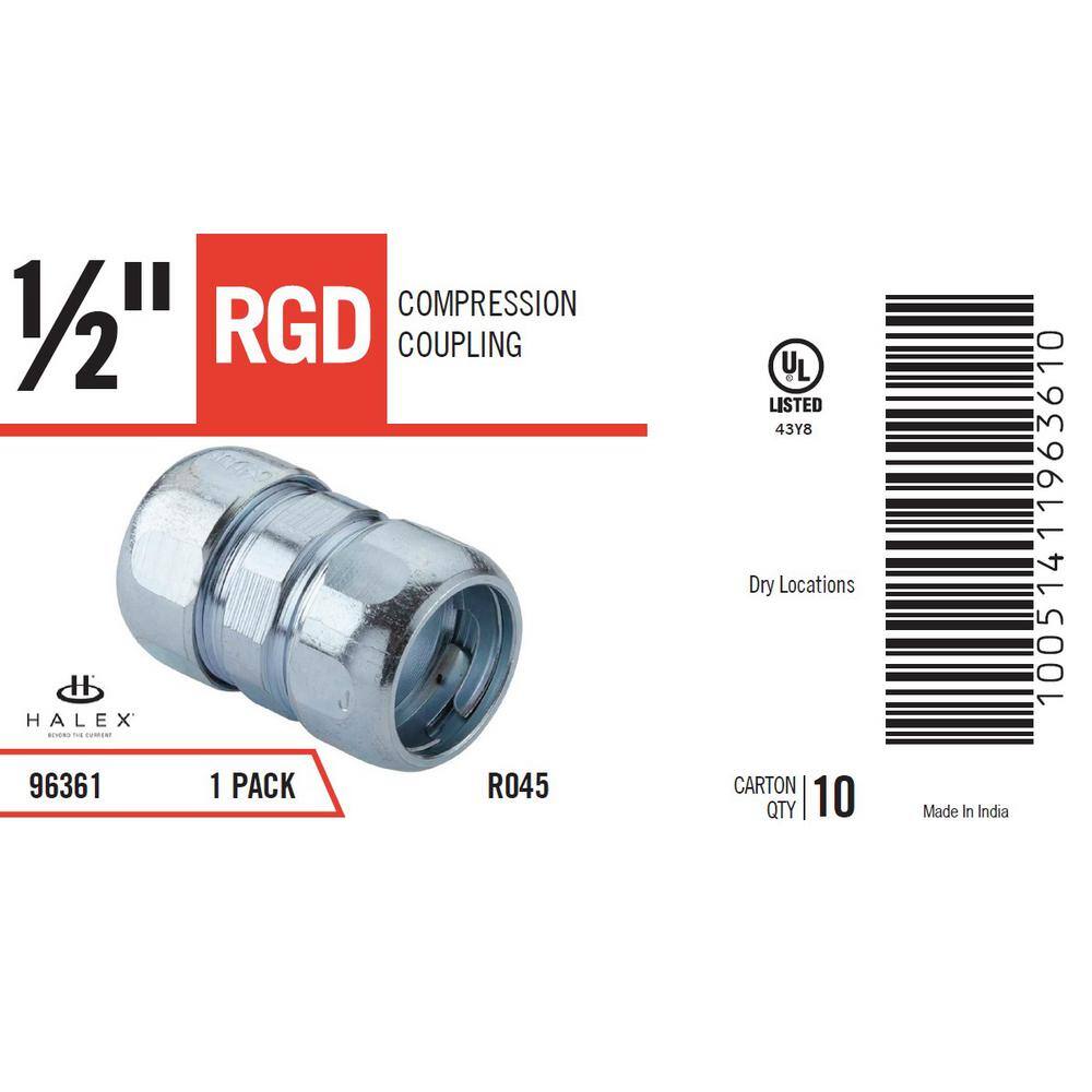 Halex 12 in. Rigid Compression Coupling 96361