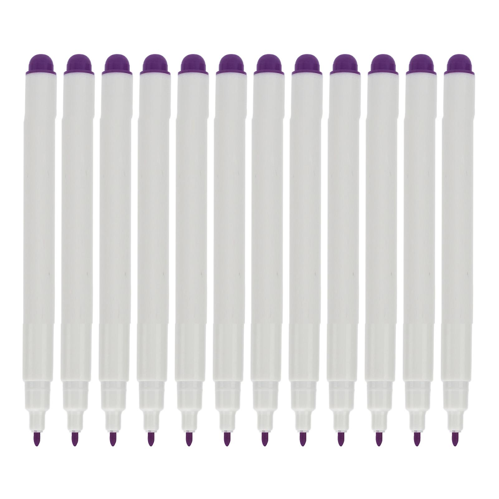 12 Pcs Water Soluble Pen Washable Faded Water Soluble Pens Sewing Embroidery Fabric Marking Markerpurple Faded Pen