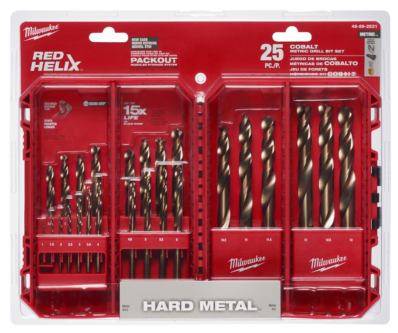 Milwaukee Tool 48-89-2531 Milwaukee RED HELIX Cobalt Drill Bits