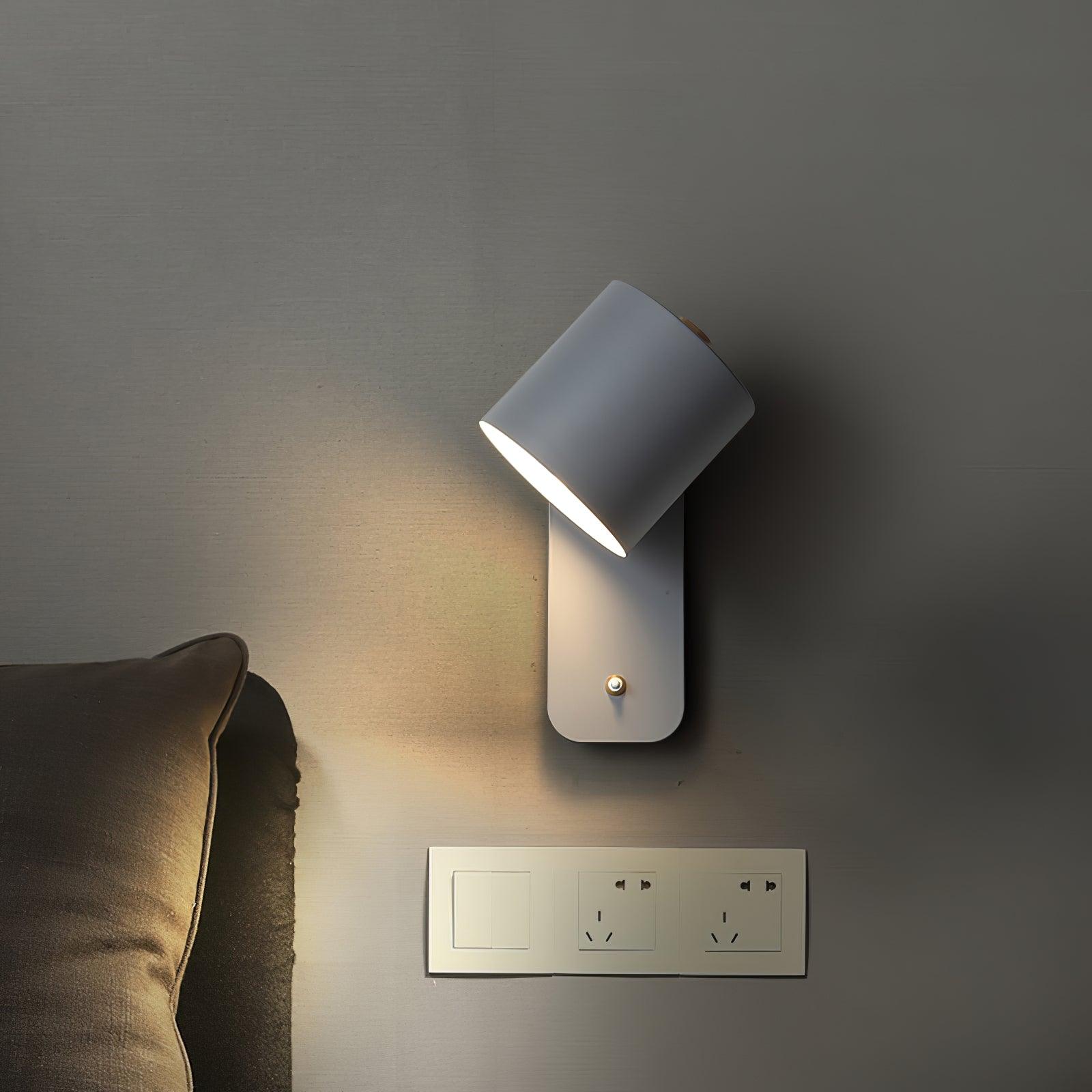 Rotatable Cylinder Plug-in Wall Lamp