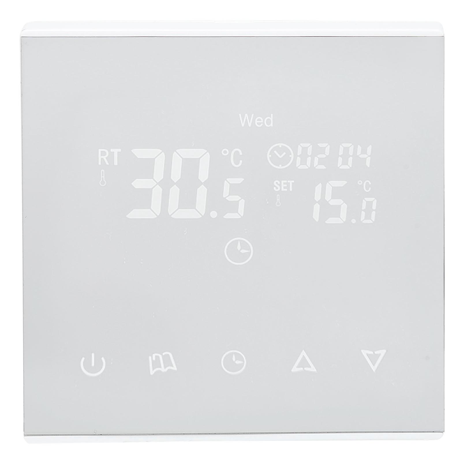 Water/floor Heating Thermostat Wall Mounted Stove Temperature Controller Panel Ac220v