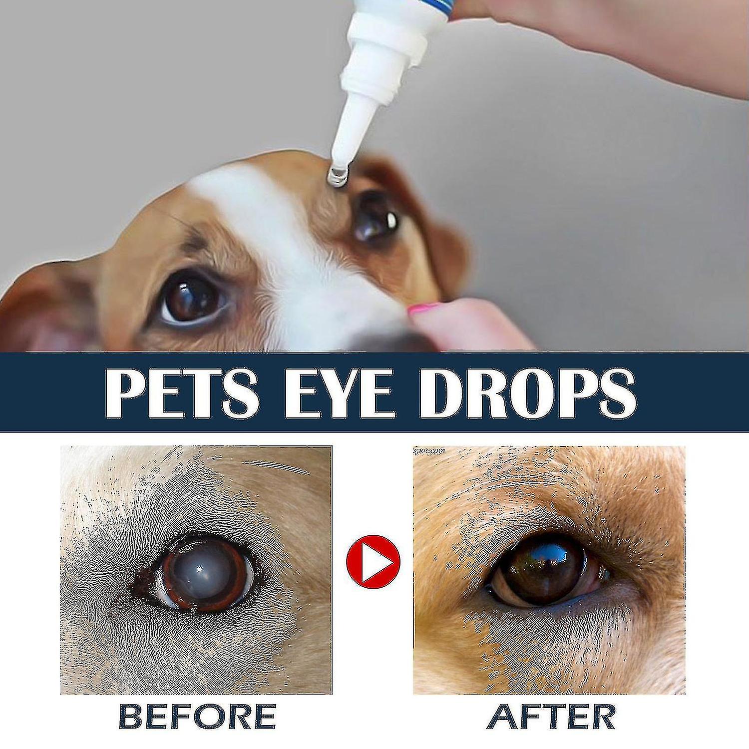 Cataract Drops For Pets， Therapeutic Eye Lubricating Drop For Dog Cats， Improve Vision Clarity High-