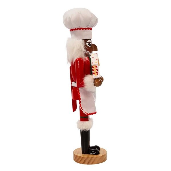 Kurt Adler 15Inch Wooden African American Chef Nutcracker