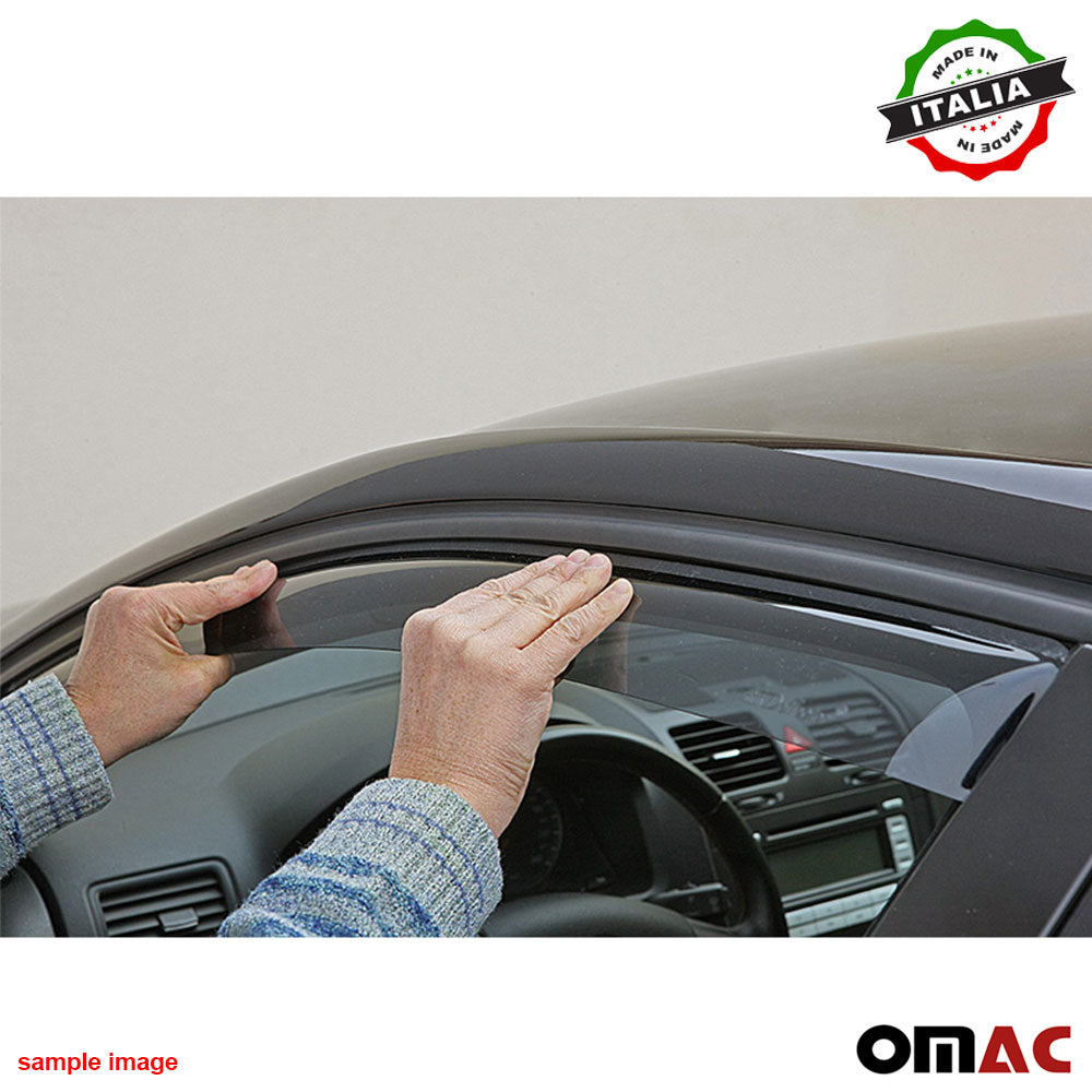 OMAC USA Window Visor Vent Sun Shade Rain Guard 2pcs For Ram Promaster City 2015-2022，